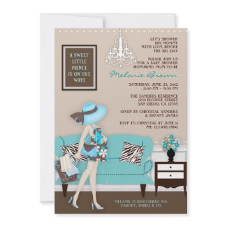 Chic Modern Mom Baby Shower Invite invitation