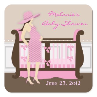 Chic Modern Mom Baby Shower Stickers