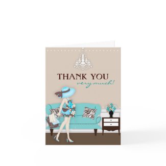 Chic Modern Mom Baby Shower Thank You Card card