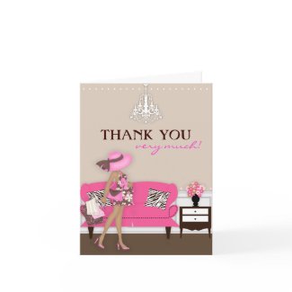 Chic Modern Mom Baby Shower Thank You Card card