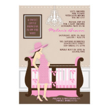 Chic Modern Mom Contemporary Baby Shower Invite