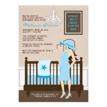 Chic Modern Mom Contemporary Baby Shower Invite
