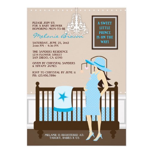 Chic Modern Mom Contemporary Baby Shower Invite