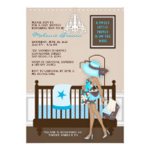 Chic Modern Mom Contemporary Baby Shower Invite