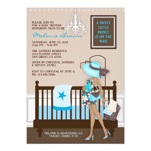 Chic Modern Mom Contemporary Baby Shower Invite (front side)