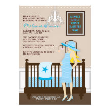 Chic Modern Mom Contemporary Baby Shower Invite