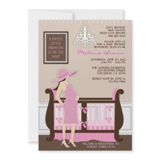 Chic Modern Mom Contemporary Baby Shower Invite