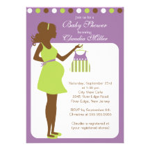 Chic Modern Pregnant Mom Baby Shower Custom Announcement