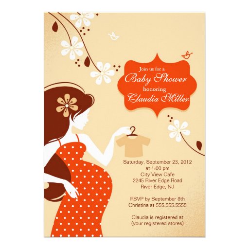Chic Modern Pregnant Mom Baby Shower Invite (front side)