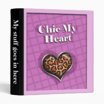 Chic My Heart Leopard Purple Binder