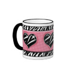 Chic My Heart Pink Zebra Print Mug