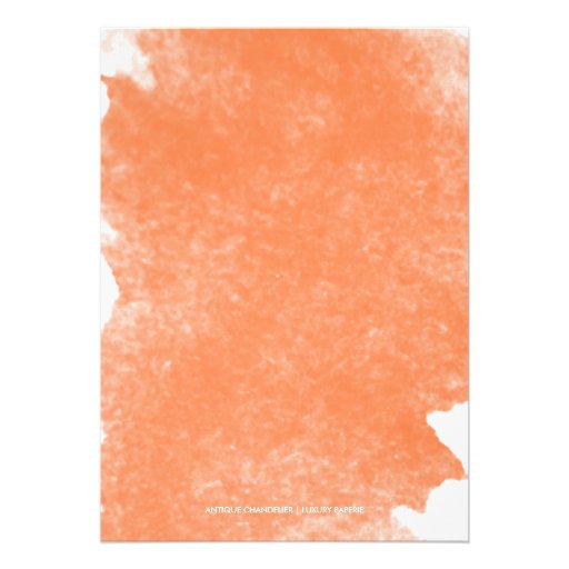 CHIC ORANGE WATERCOLOR WEDDING INVITATION