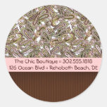 Chic Paisley Business Stickers