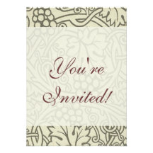 Chic Pattern Grapevine Art Nouveau Design Invite