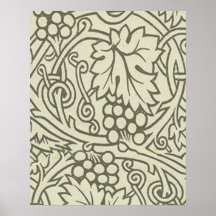Chic Pattern Grapevine Art Nouveau Design Print
