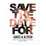 Chic Peek Save The Date Card postcards