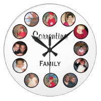 Chic Personalized Photo Round Wall Clock
