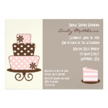 Chic Pink & Brown Invitation