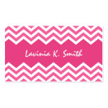 Chic pink chevron pattern profile calling card business cards