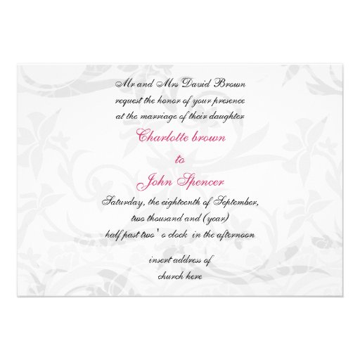 chic pink eiffel tower Paris wedding invitation