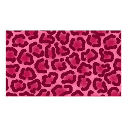 Chic Pink Leopard Print Business Cards (back side)