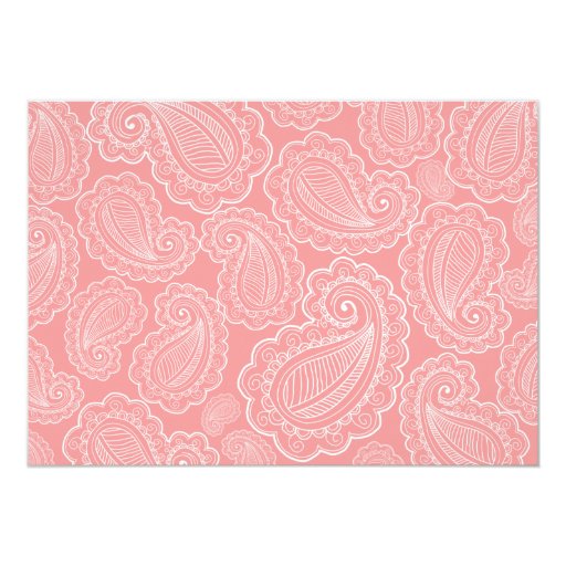 Chic Pink Paisley Will You Be My Bridesmaid Custom Invitation