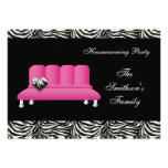 chic pink sofa , party Invitation invitations