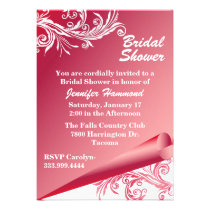 Chic Pink & White Bridal Shower Invitation invitations