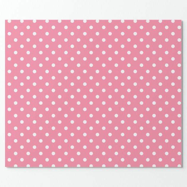 Chic Preppy Pink and White Polka Dots Wrapping Paper 2/4