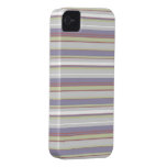 chic purple grey white stripes iphone 4/4S  cover Case-mate Iphone 4 Case