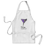 chic purple martini aprons