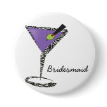 chic purple martini buttons