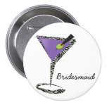 chic purple martini buttons