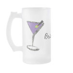 chic purple martini mugs