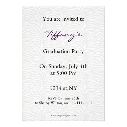 chic purple triple photo Graduation Personalized Announcements