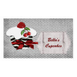 chic red cupcake business Cards business cards