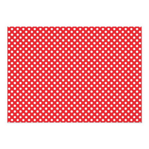Chic Red Polka Dots Graduation Announcement