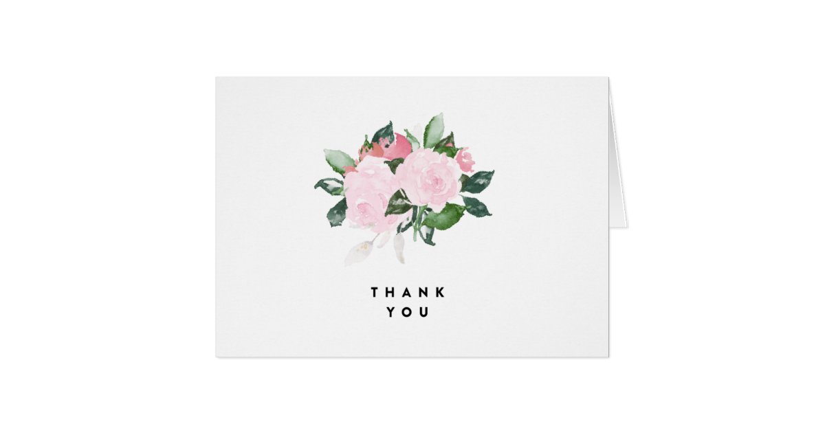 Chic Romance Thank You Note Card Zazzle