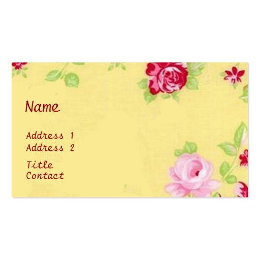 Chic Roses Business Card