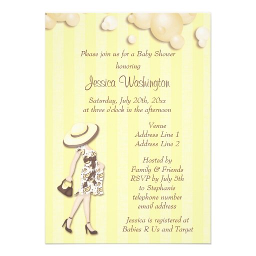 Chic She's About to Pop Neutral Baby Shower Custom Announcements