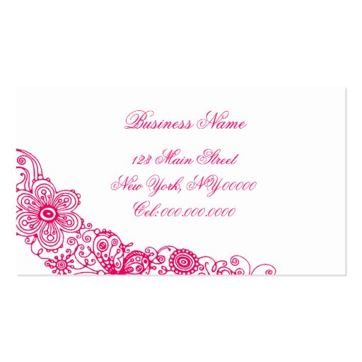 Chic Shoe ~ Business Card (back side)
