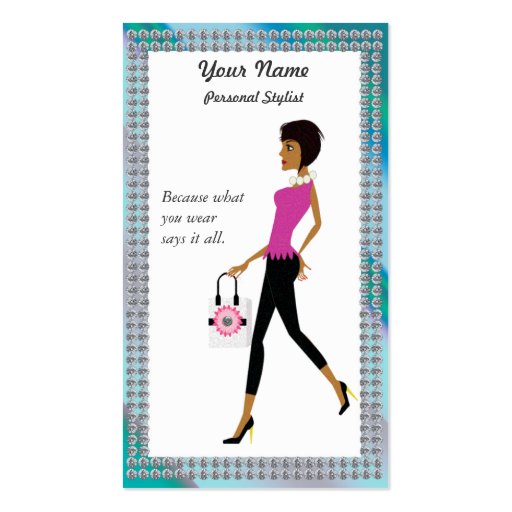 Chic Shopper, Personal Shopper Business Card (front side)