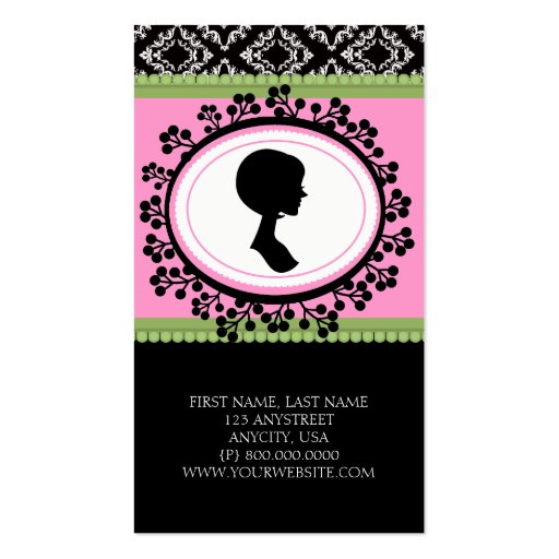 Chic Silhouette Business Cards (front side)