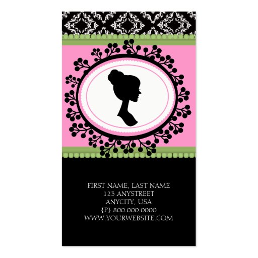 Chic Silhouette Business Cards (front side)