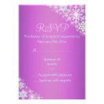 Chic Snowflake Purple RSVP Card