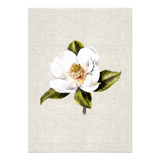 Chic Southern Belle Magnolias Wedding Invitation