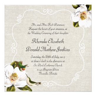 Chic Southern Magnolias & Hummingbirds Wedding