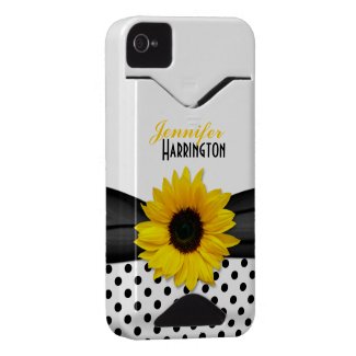 Chic Sunflower Polka Dot iPhone 4 ID Case casematecase