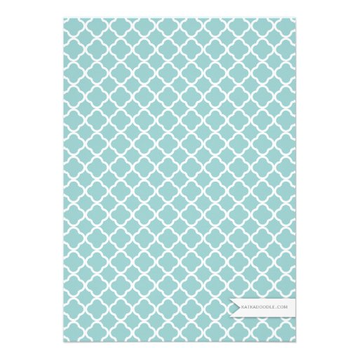 Chic Tan & Teal Teapot Bridal Shower Tea Party Personalized Announcements