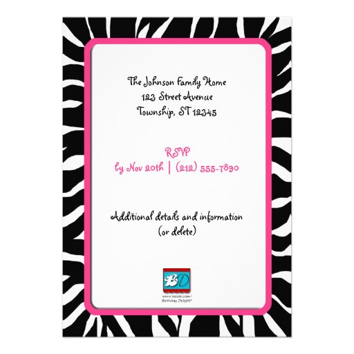 Chic Tea Time Girls Pink Birthday Party Invites